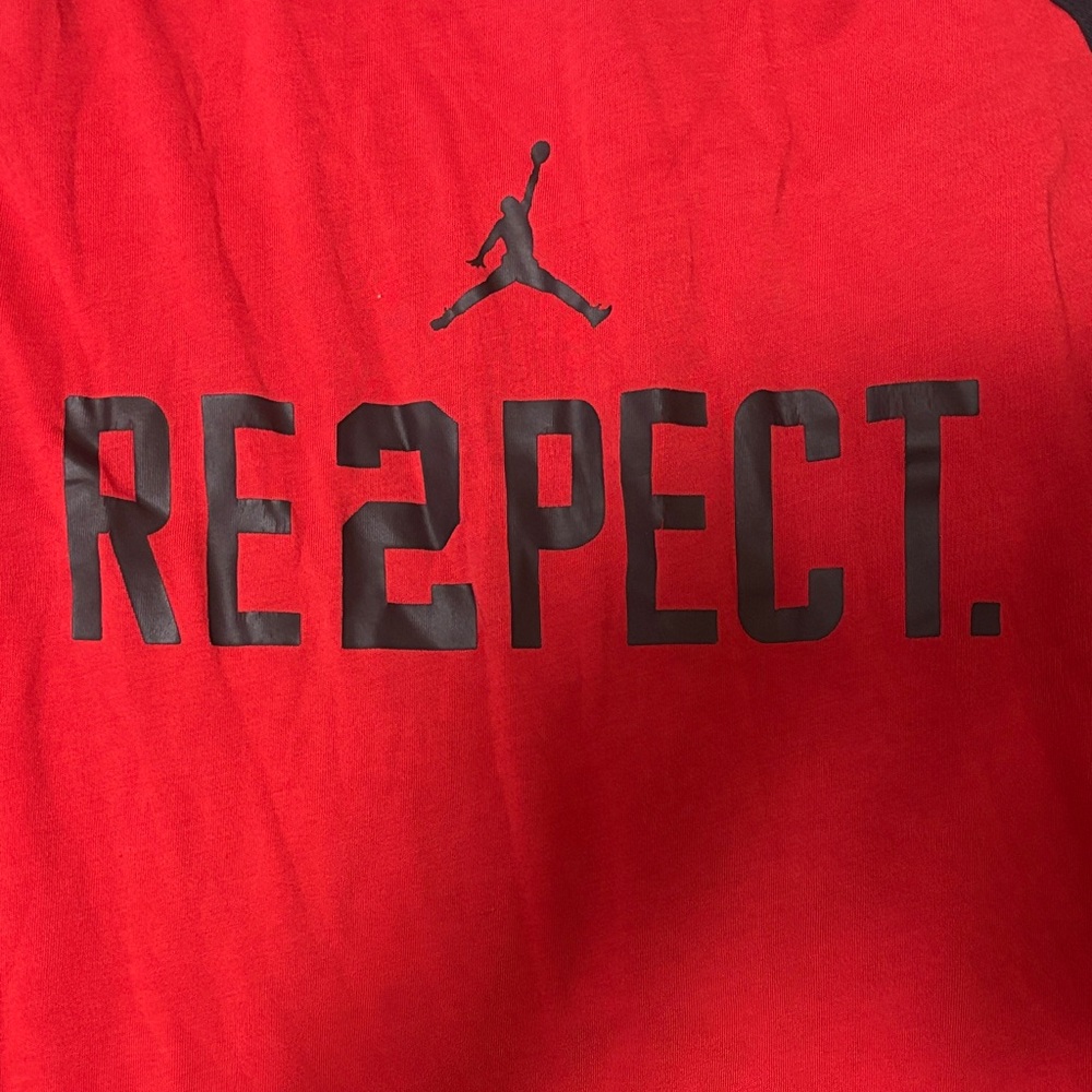 Jordan RE2PECT Red and Black Short Sleeve Tee - Picture 4 of 4